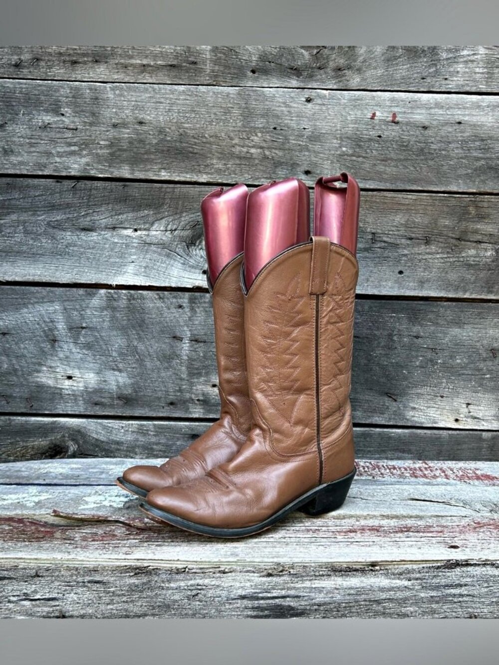 Sheplers Old West Womens Brown Leather Cowgirl Western Boots~8.5~